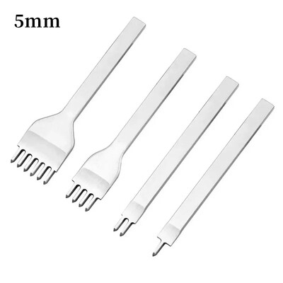 Odiniai rankdarbių įrankių skylių perforatoriai 3/4/5/6 mm 1-2-4-6 dantų susiuvimo štampavimo rinkiniai Odinis kaltas „pasidaryk pats“ susiuvimo kaltų rinkinys