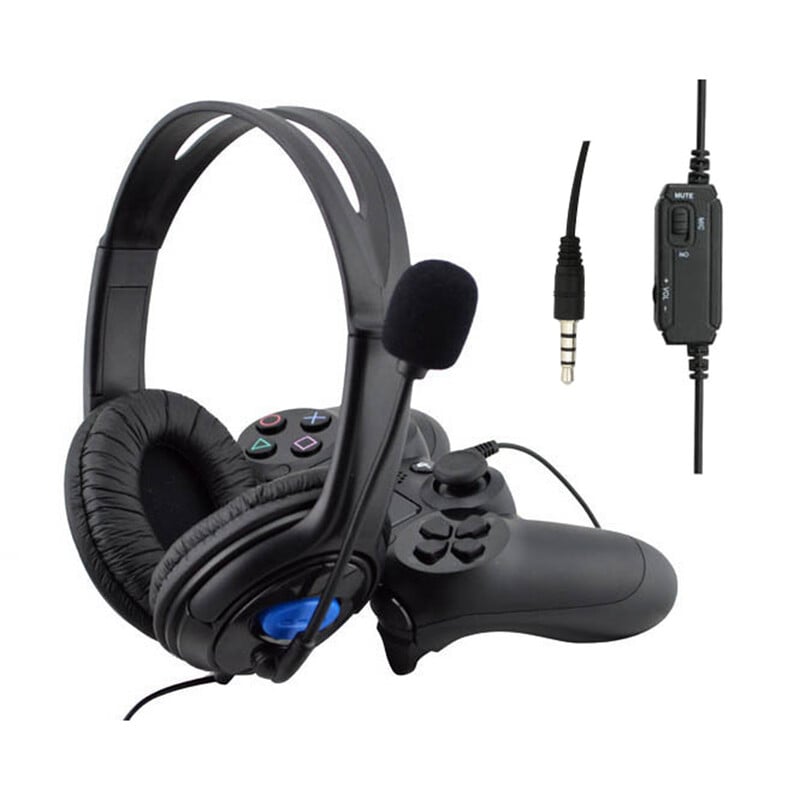 Căști de gaming stereo cu fir Căști Deep Bass Căști portabile pliabile de 3,5 mm cu microfon pentru laptop PS4/PC