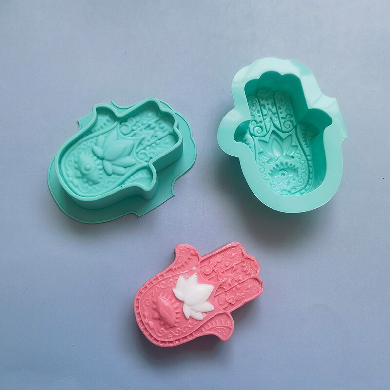 2/4 kom silikonski kalupi za sapun DIY ručno rađeni oblici za ruke Toaletni sapuni u obliku dlana Kalupi za vosak Kalupi za izradu svijeća