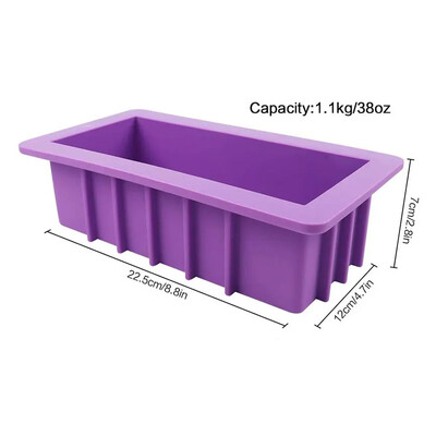 1100 ml-es szilikon szappanforma könnyen eltávolítható téglalap alakú szilikon pirítós forma szilikon tortaforma kézzel készített szappankészítő eszközhöz