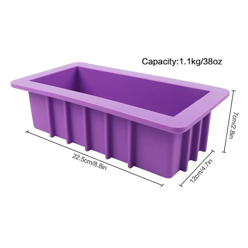 1100 ml-es szilikon szappanforma könnyen eltávolítható téglalap alakú szilikon pirítós forma szilikon tortaforma kézzel készített szappankészítő eszközhöz