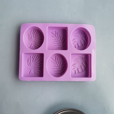 Formă ovală de frunze pătrate, din silicon, pentru săpunuri, pentru prepararea de săpunuri lucrate manual, bricolaj, ipsos, rășină, lumânări, unelte de copt pentru prăjituri