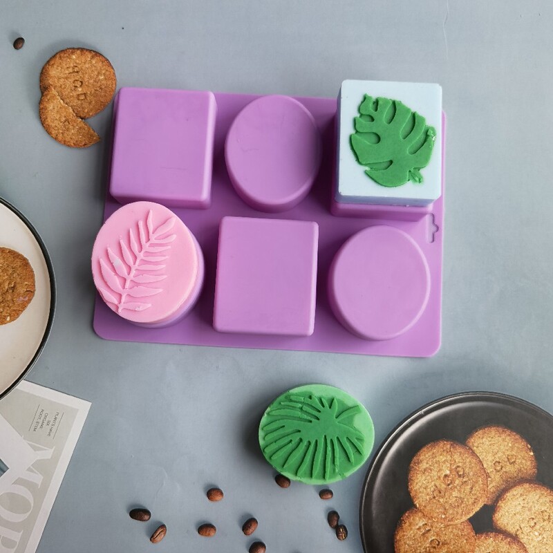 Formă ovală de frunze pătrate, din silicon, pentru săpunuri, pentru prepararea de săpunuri lucrate manual, bricolaj, ipsos, rășină, lumânări, unelte de copt pentru prăjituri