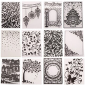 Šablóna plastového priečinka na razenie z roku 2024 pre DIY scrapbooking, remeslá, fotoalbum, ručne vyrobenú sviatočnú dekoráciu.