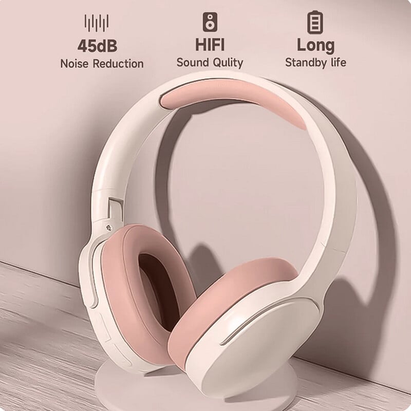 P2961 Bezdrôtové slúchadlá cez uši Stereo HIFI slúchadlá TF/AUX Prehrávač hudby Skladacie slúchadlá pre smartfón a notebook