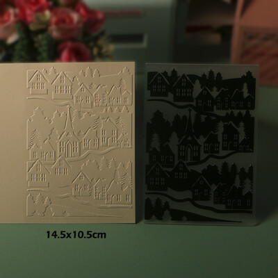 DUOFEN Crafts műanyag dombornyomásos mappa kollekció 4 papír virágforma karácsonyi születésnapi apák napi esküvői kollekció