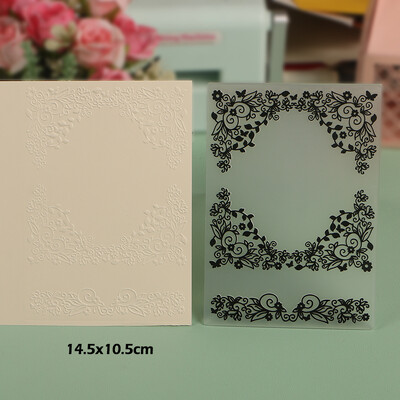 DUOFEN Crafts műanyag dombornyomásos mappa kollekció 4 papír virágforma karácsonyi születésnapi apák napi esküvői kollekció