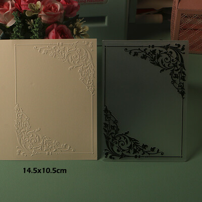 DUOFEN Crafts műanyag dombornyomásos mappa kollekció 4 papír virágforma karácsonyi születésnapi apák napi esküvői kollekció