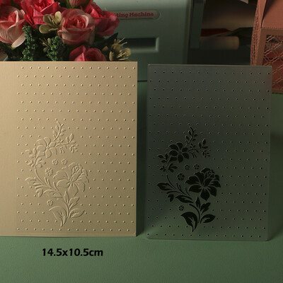 DUOFEN Crafts műanyag dombornyomásos mappa kollekció 4 papír virágforma karácsonyi születésnapi apák napi esküvői kollekció