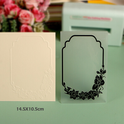 DUOFEN Crafts műanyag dombornyomásos mappa kollekció 4 papír virágforma karácsonyi születésnapi apák napi esküvői kollekció