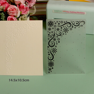 DUOFEN Crafts műanyag dombornyomásos mappa kollekció 4 papír virágforma karácsonyi születésnapi apák napi esküvői kollekció