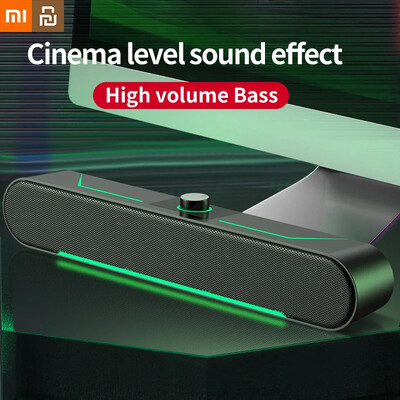 Xiaomi Youpin Gaming Bluetooth skaļrunis pārnēsājams galddatora LED gaismu izstarojošs vadu stereo zemfrekvences skaļruņa skaņas josla klēpjdatora datora spēlētājam