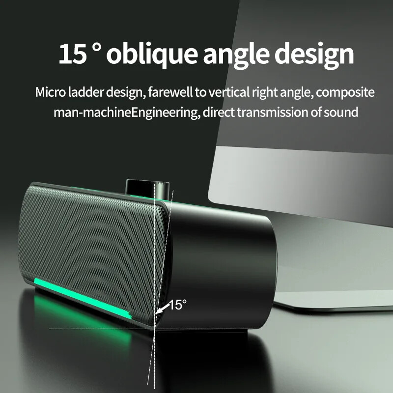 Xiaomi Youpin Gaming Bluetooth zvučnik Prijenosni stolni LED svjetleći žičani stereo subwoofer Sound Bar za igrače na prijenosnom računalu
