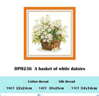 Kompleti za vezenje križićem boje francuske lavande, crtani uzorak, 18ct, 14ct, bijela tkanina, pamučni konac, DIY komplet za vezenje