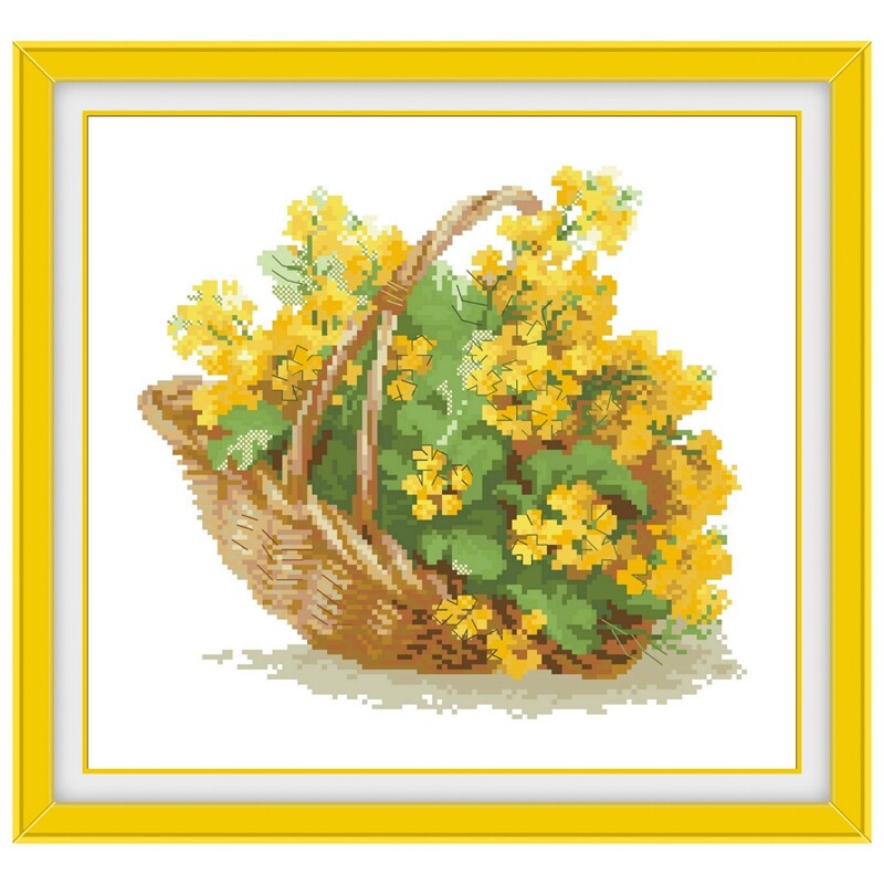 Kompleti za vezenje križićem boje francuske lavande, crtani uzorak, 18ct, 14ct, bijela tkanina, pamučni konac, DIY komplet za vezenje