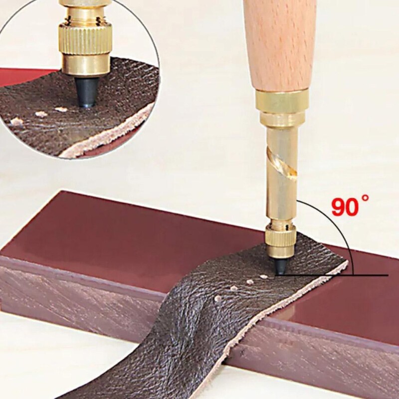 6 tk Hole Punch Screw Craft eemaldatav raamat puur, asendus mitme peaga rihmapunch DIY nahapunch pöörlev augustustööriist