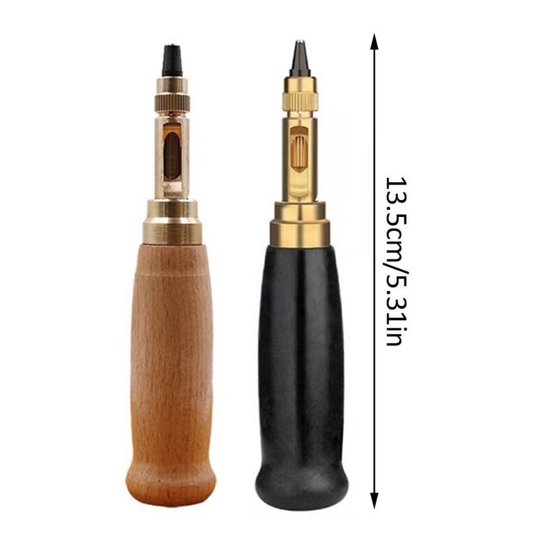 6 tk Hole Punch Screw Craft eemaldatav raamat puur, asendus mitme peaga rihmapunch DIY nahapunch pöörlev augustustööriist