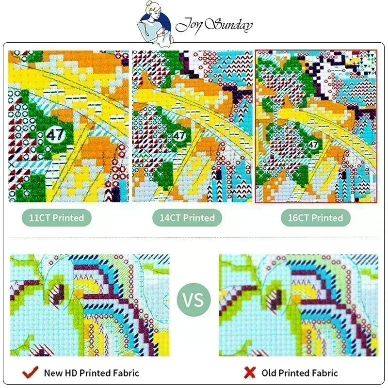 Tél angyala mintás keresztszemes szett Joy Sunday Aida 16/14/11CT Számolt nyomtatott vászontű Tű Kézműves barkács hímzőkészlet