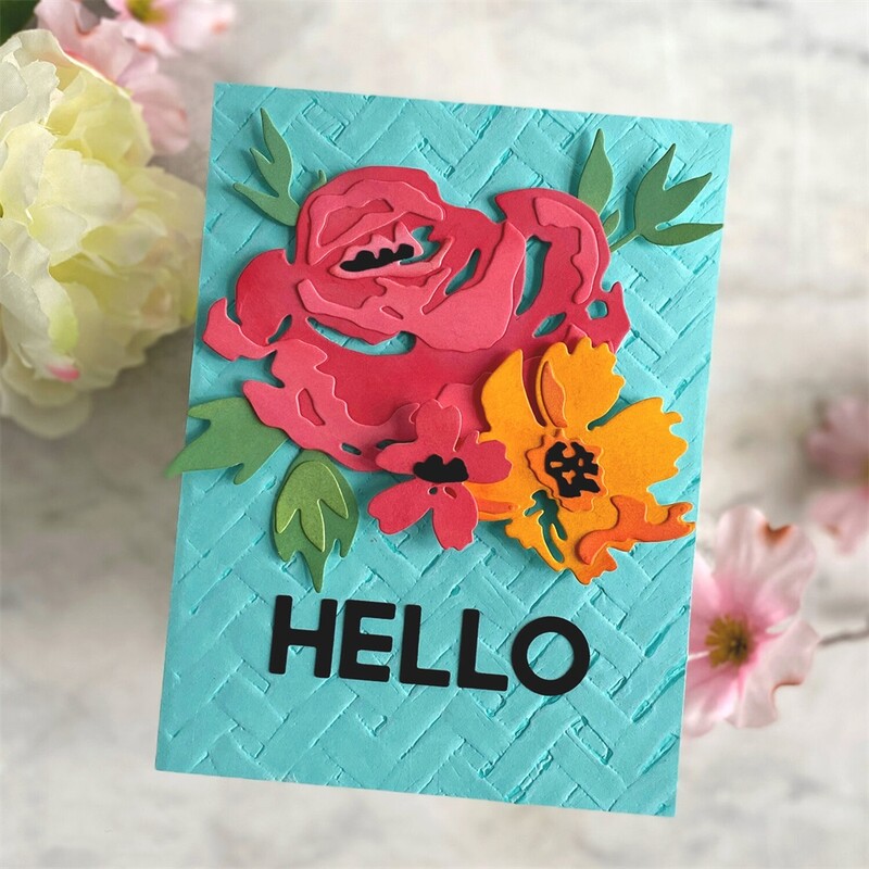 3D embossovací priečinok, pletené prepletené pozadie pre rok 2023, nové DIY papierové pohľadnice na scrapbooking, šablóna na výrobu remesiel 16*11,5 cm