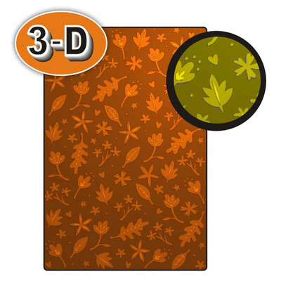 Τρισδιάστατος ανάγλυφος φάκελος για χειροποίητα πλακόστρωτα φύλλα και γράμματα φόντου Ευχετήρια κάρτα Λεύκωμα 2022-2023 Νέο