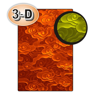 Τρισδιάστατος ανάγλυφος φάκελος για χειροποίητα πλακόστρωτα φύλλα και γράμματα φόντου Ευχετήρια κάρτα Λεύκωμα 2022-2023 Νέο