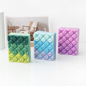 Négyzet alakú virág kézzel készített szappan szilikon forma lóhere flip gyertya gyanta gipsz forma csokoládé jégkészítő készlet parti lakberendezési ajándékok