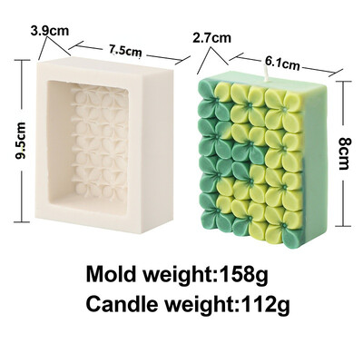 Négyzet alakú virág kézzel készített szappan szilikon forma lóhere flip gyertya gyanta gipsz forma csokoládé jégkészítő készlet parti lakberendezési ajándékok