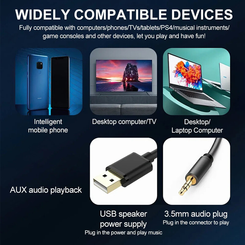 Žičani zvučnik Snažni računalni zvučnik HIFI Stereo Soundbar AUX 3,5 mm Jack Surround Audio Sound Box za PC Laptop Tablet Telefon