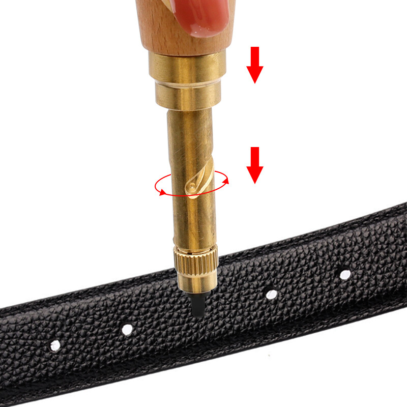 Automaatne rihmapunch, 6 otsaga, nahast kruviaukude puur