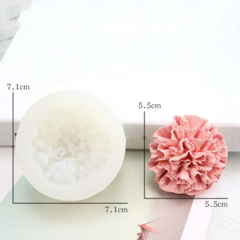 3D kvetinová silikónová forma s klinčekom, dekorácia do auta, kvetinová forma, domáca aromaterapeutická sadrová forma, ručne vyrobená mydlová forma, difúzna kamenná forma