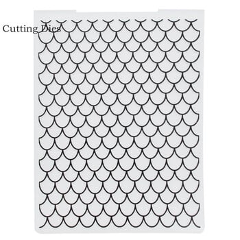 Chzimade Cutting Dies Craft Embossing Folder Geometric Bump Pattern Πρότυπο DIY Scrapbooking Photo Album Card Decor\\