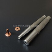 1 rinkinys Craft Tool Copper Rivet & Burrs Kniedijimo įrankio nustatymo įrankis Nerūdijančio plieno tvirtinimo detalių tvirtinimo įrankis