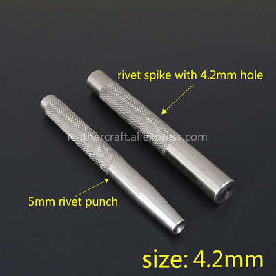 1 rinkinys Craft Tool Copper Rivet & Burrs Kniedijimo įrankio nustatymo įrankis Nerūdijančio plieno tvirtinimo detalių tvirtinimo įrankis