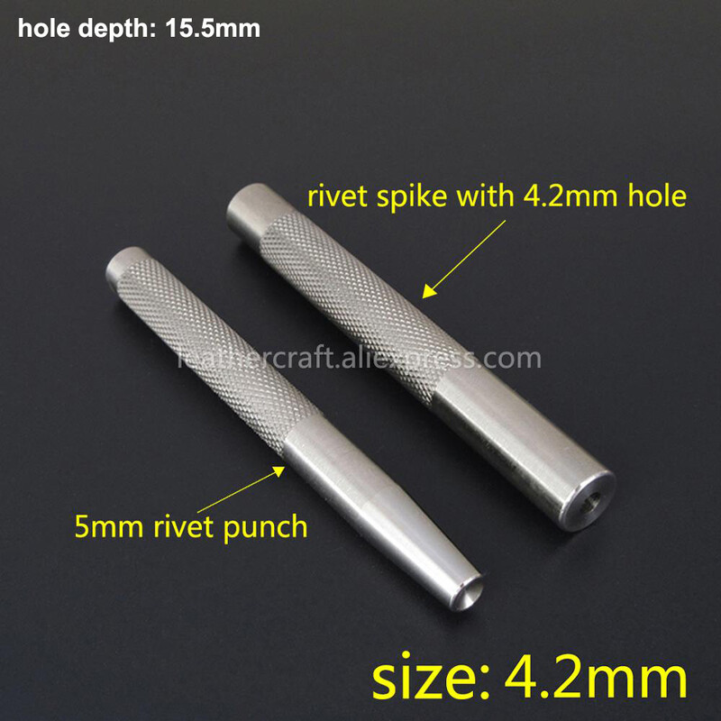 1 rinkinys Craft Tool Copper Rivet & Burrs Kniedijimo įrankio nustatymo įrankis Nerūdijančio plieno tvirtinimo detalių tvirtinimo įrankis