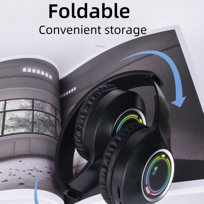 M3 juhtmevaba peakomplekti mürasummutav kokkupandavad stereokõrvaklapid LED-kõrvaklapid mobiiltelefoni arvuti sülearvuti jaoks