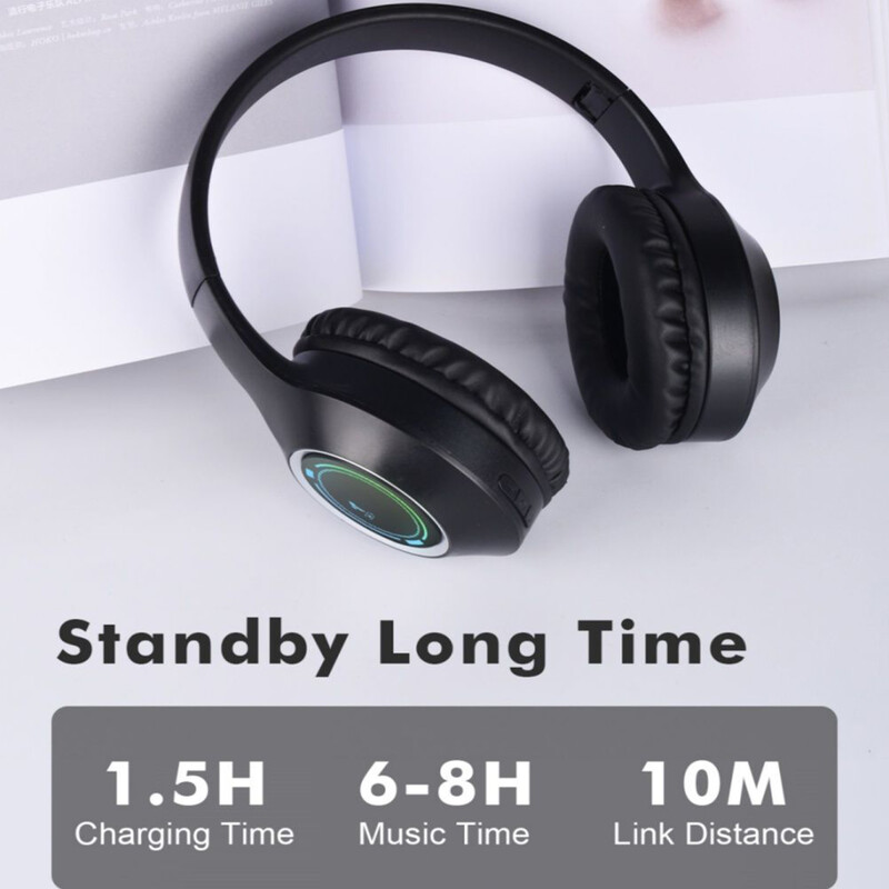 M3 juhtmevaba peakomplekti mürasummutav kokkupandavad stereokõrvaklapid LED-kõrvaklapid mobiiltelefoni arvuti sülearvuti jaoks