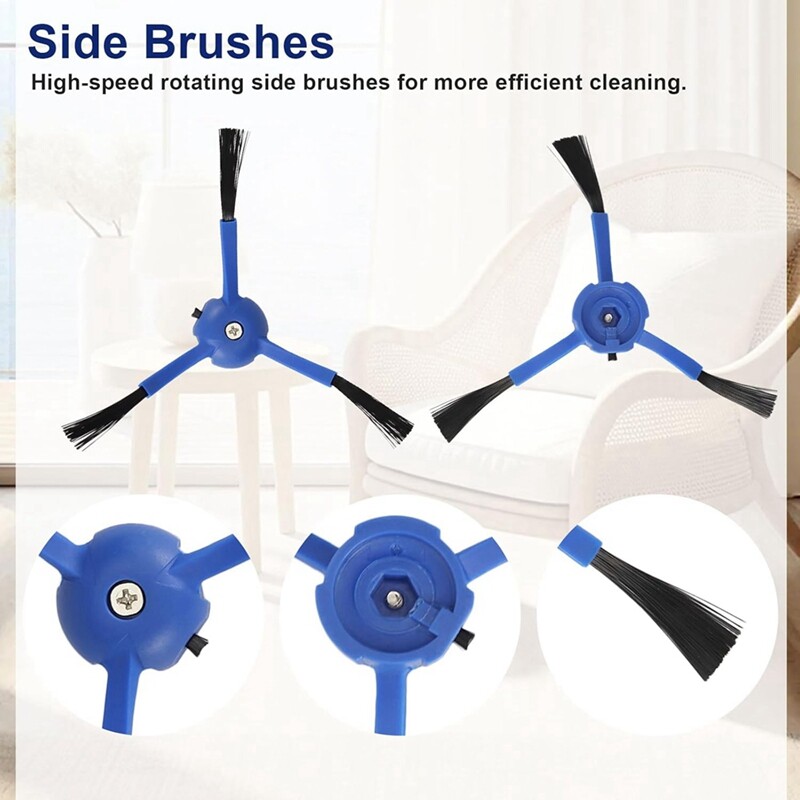 Pre robotický vysávač Eufy Robovac X8/X8 Hybrid/X8 Pro, hlavná bočná kefa, HEPA filtre, náhradné diely na mop.