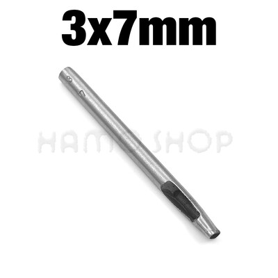 1vnt 2mm/3mm pločio odinis ovalios formos skylių perforatorius plieninis rankdarbis tuščiaviduris perforatorius odinis įrankiai odinis diržas perforatorius, pasidaryk pats