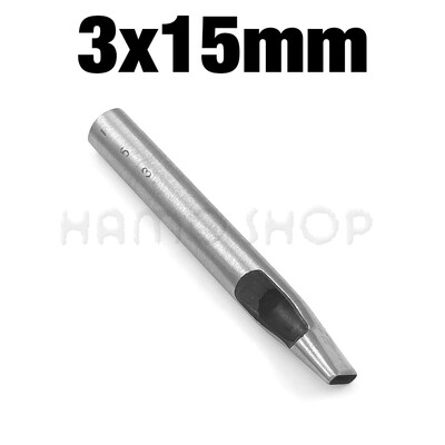 1vnt 2mm/3mm pločio odinis ovalios formos skylių perforatorius plieninis rankdarbis tuščiaviduris perforatorius odinis įrankiai odinis diržas perforatorius, pasidaryk pats