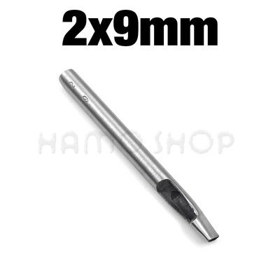 1vnt 2mm/3mm pločio odinis ovalios formos skylių perforatorius plieninis rankdarbis tuščiaviduris perforatorius odinis įrankiai odinis diržas perforatorius, pasidaryk pats