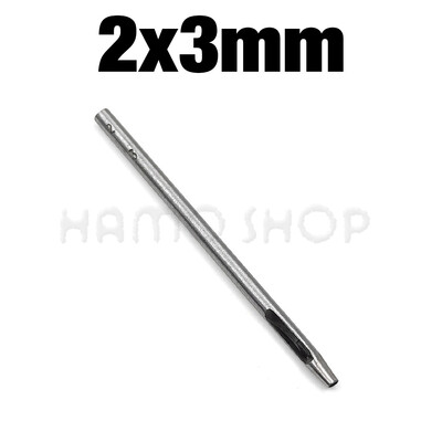 1vnt 2mm/3mm pločio odinis ovalios formos skylių perforatorius plieninis rankdarbis tuščiaviduris perforatorius odinis įrankiai odinis diržas perforatorius, pasidaryk pats