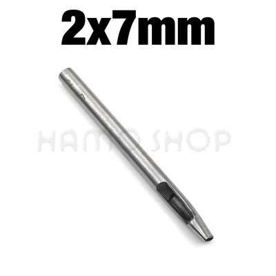 1vnt 2mm/3mm pločio odinis ovalios formos skylių perforatorius plieninis rankdarbis tuščiaviduris perforatorius odinis įrankiai odinis diržas perforatorius, pasidaryk pats