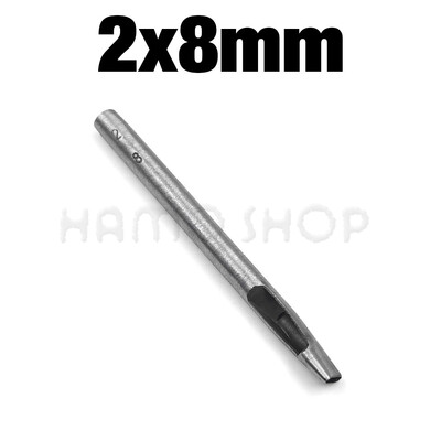 1vnt 2mm/3mm pločio odinis ovalios formos skylių perforatorius plieninis rankdarbis tuščiaviduris perforatorius odinis įrankiai odinis diržas perforatorius, pasidaryk pats