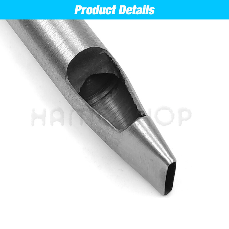 1vnt 2mm/3mm pločio odinis ovalios formos skylių perforatorius plieninis rankdarbis tuščiaviduris perforatorius odinis įrankiai odinis diržas perforatorius, pasidaryk pats