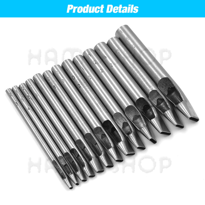 1vnt 2mm/3mm pločio odinis ovalios formos skylių perforatorius plieninis rankdarbis tuščiaviduris perforatorius odinis įrankiai odinis diržas perforatorius, pasidaryk pats