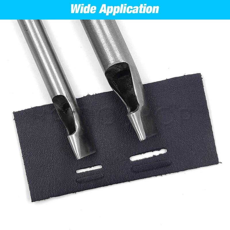 1vnt 2mm/3mm pločio odinis ovalios formos skylių perforatorius plieninis rankdarbis tuščiaviduris perforatorius odinis įrankiai odinis diržas perforatorius, pasidaryk pats