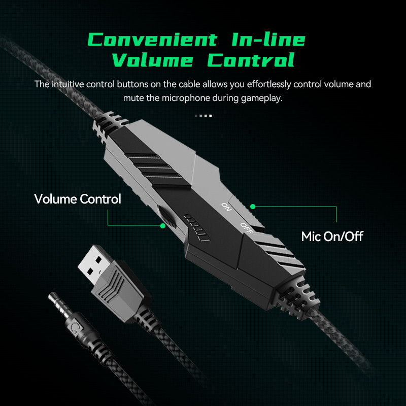 Căști de jocuri cu fir cu lumină LED cu mufă de 3,5 mm Sunet surround HD Microfon pentru PC Computer Laptop PS4 PS5 XBox Switch Căști