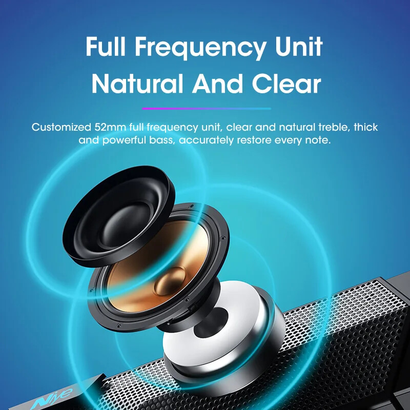 4D számítógép hangszórók Bluetooth 5.0 vezetékes hangszóró surround hangsugárzó hangszóró sztereó mélynyomó hangsáv laptop notebook PC-hez