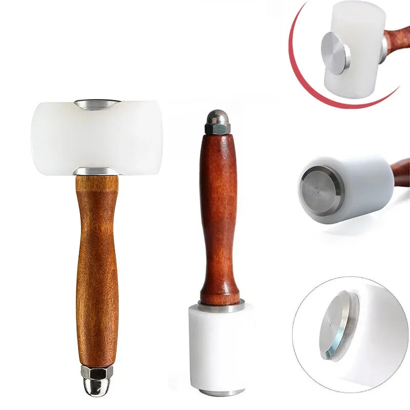 Odos drožyba amatų plaktuko įrankių rinkinys Karvės odos štampavimo pjovimo siuvimo „pasidaryk pats“ įrankiai Plaktukas, odos perforavimo įrankiai