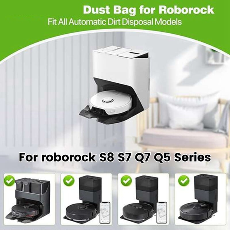 6 ks náhradných vreciek do vysávača Roborock S8+ / S8 Pro Ultra / S7 Maxv Ultra / Q5 / Q5+ / Q7+ / Q7 Max+